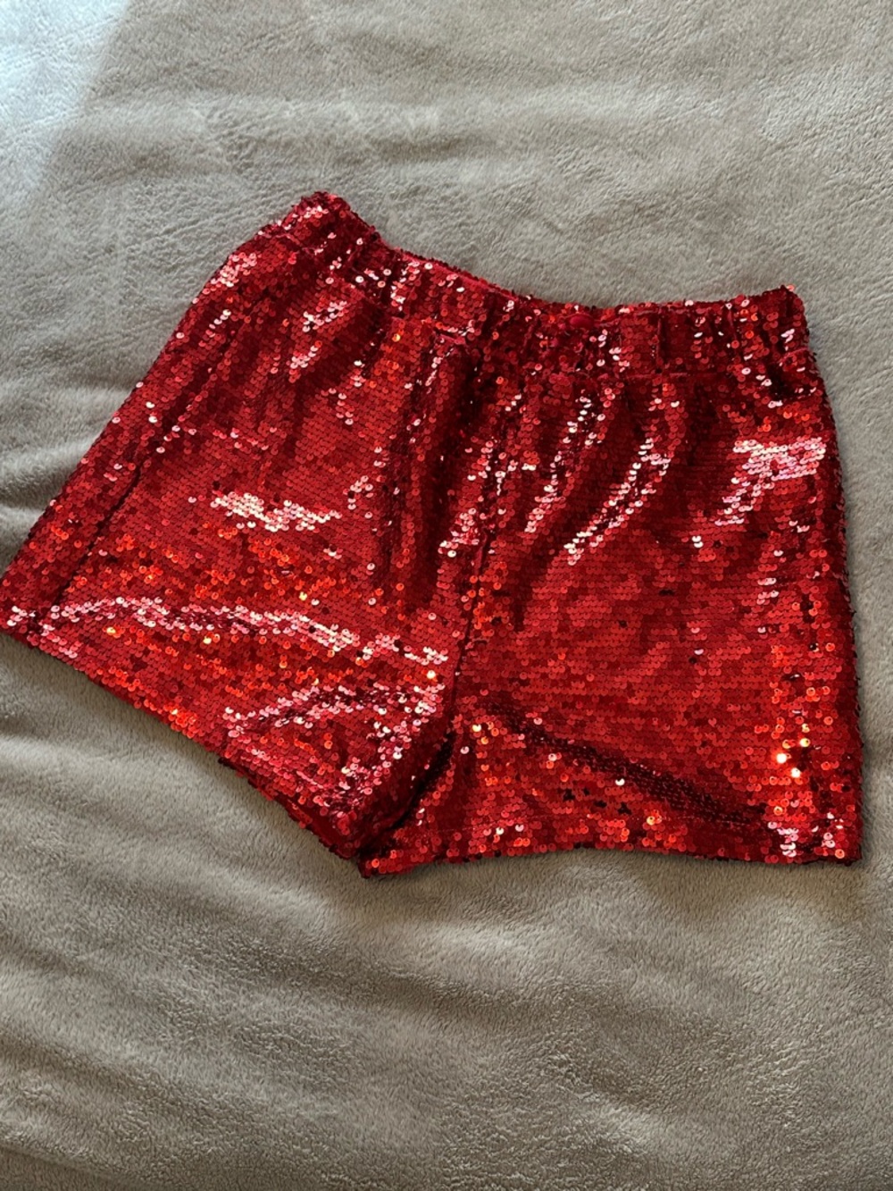 Sincerely Jules Red Sequin Shorts